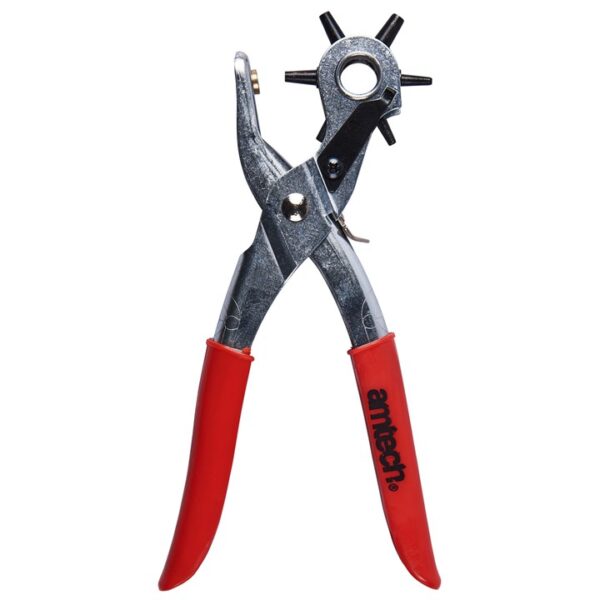 Revolving leather punch plier