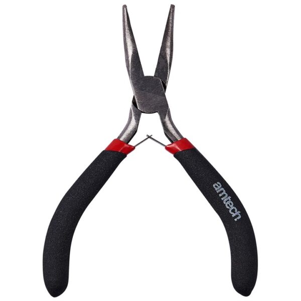 Mini bent nose pliers with spring