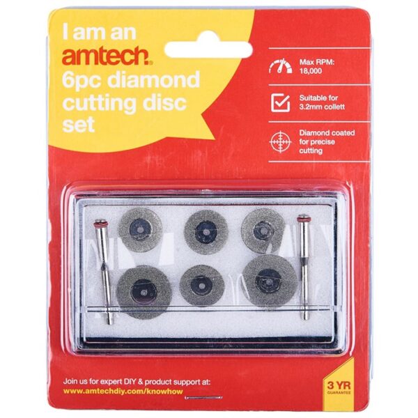 6 Piece diamond cutting disc set