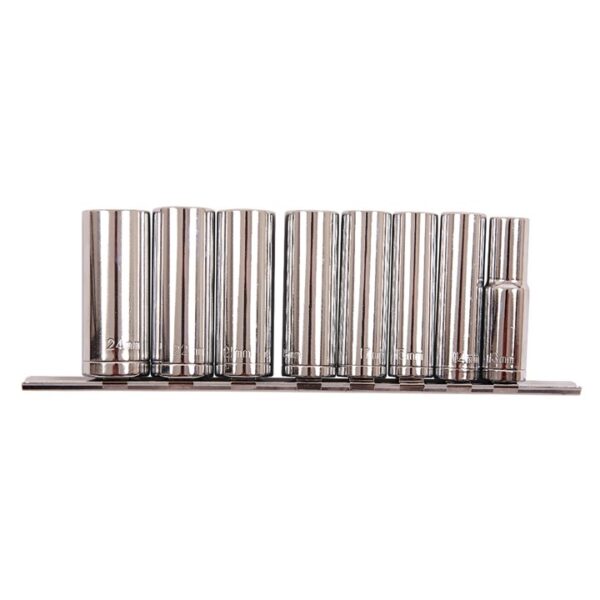 9 Piece 1/2” metric deep socket set