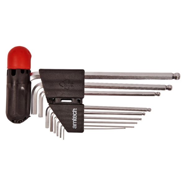 9 Piece extra long ball end hex key set