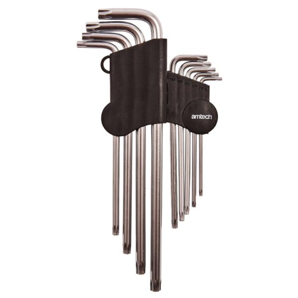 9 Piece extra-long offset Torx key set