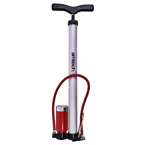 Stirrup pump with gauge