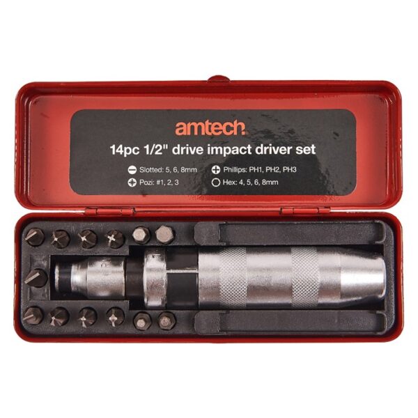 14 Piece 13mm (1/2") drive impact driver set