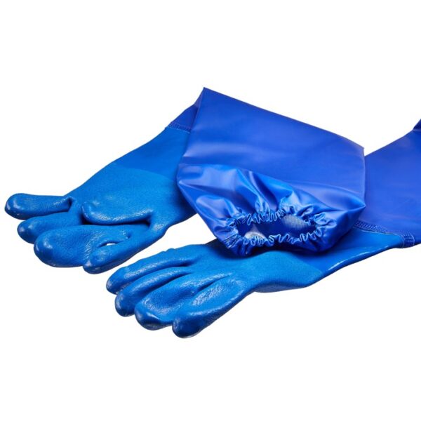 XL (Size 10) Long PVC pond and drain gloves