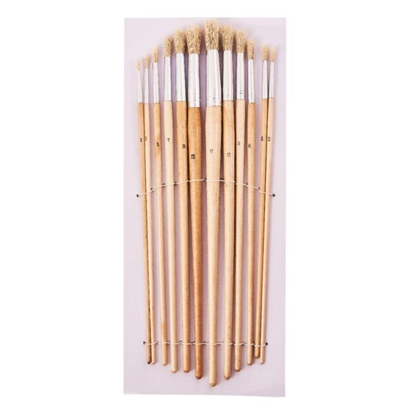 12 Piece round tip art brush set