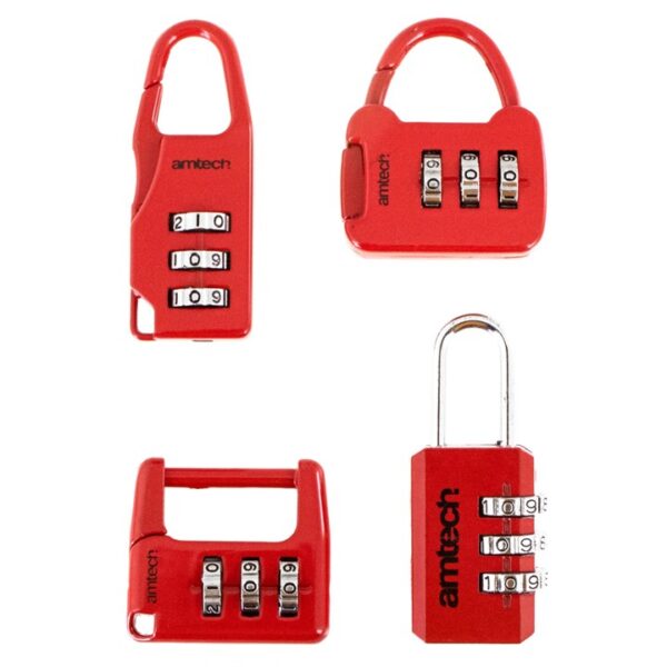 4 Piece combination padlock set