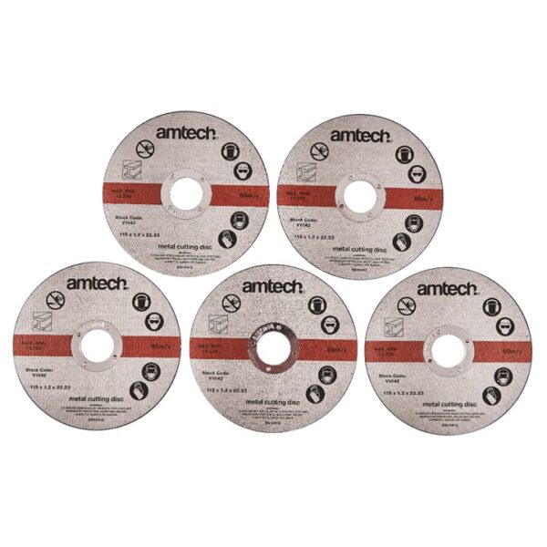 5 Piece 115mm (4.5") Metal cutting disc set