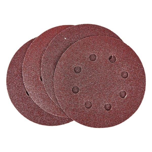 10 x P80 grit circular sanding sheets (115mm diameter)