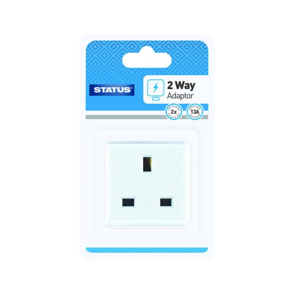 2 Way Adaptor Non Fused White