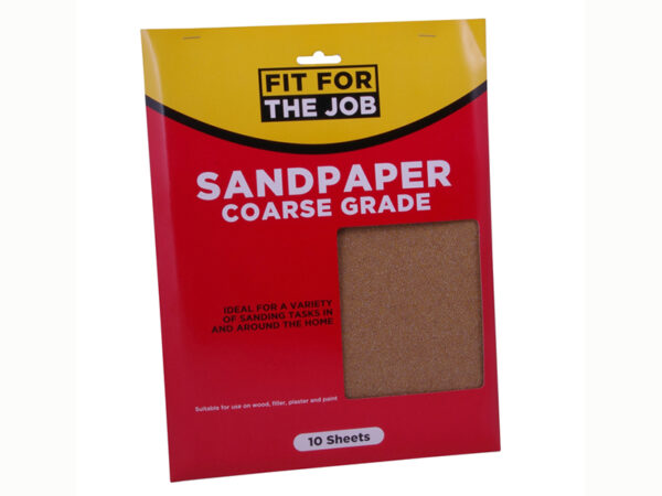 Fit For The Job Sandpaper 23 x 28cm Coarse x 10