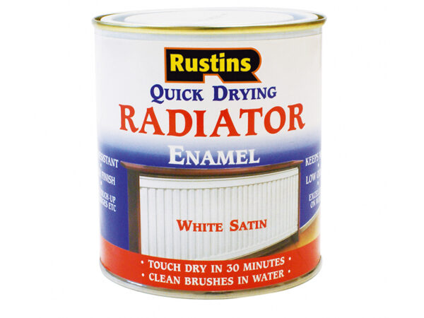 Quick Dry Radiator Enamel Satin White 500ml