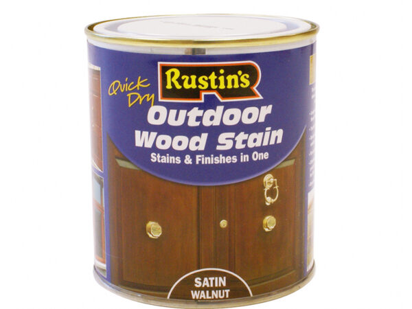 Quick Dry Exterior Woodstain Satin Walnut 250ml