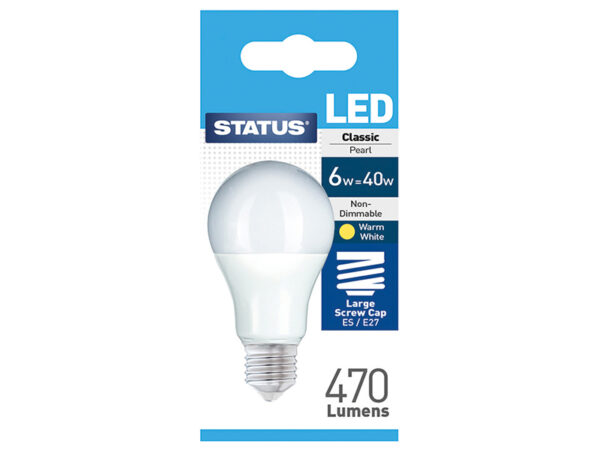 A60 GLS LED 6W Pearl Edison Screw Boxed