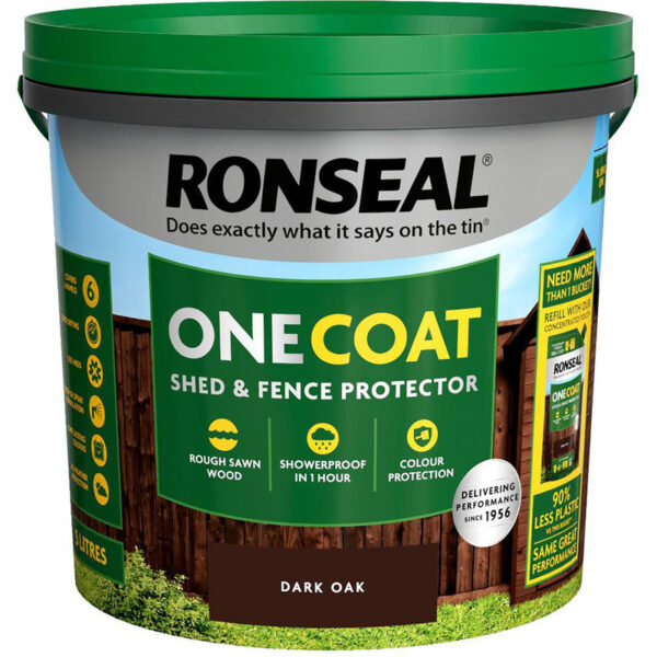 One Coat Shed & Fence Protector Dark Oak 5L