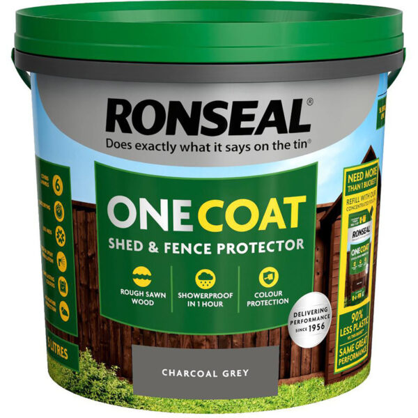 One Coat Shed & Fence Protector Charcoal Grey 5L