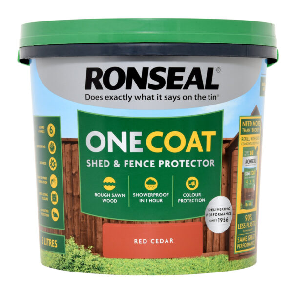 One Coat Shed & Fence Protector Red Cedar 5L