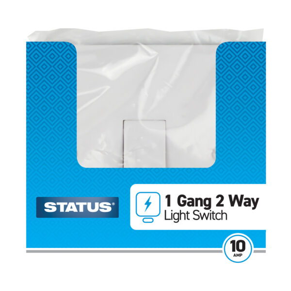 Light Switch 1 Gang 2 Way White