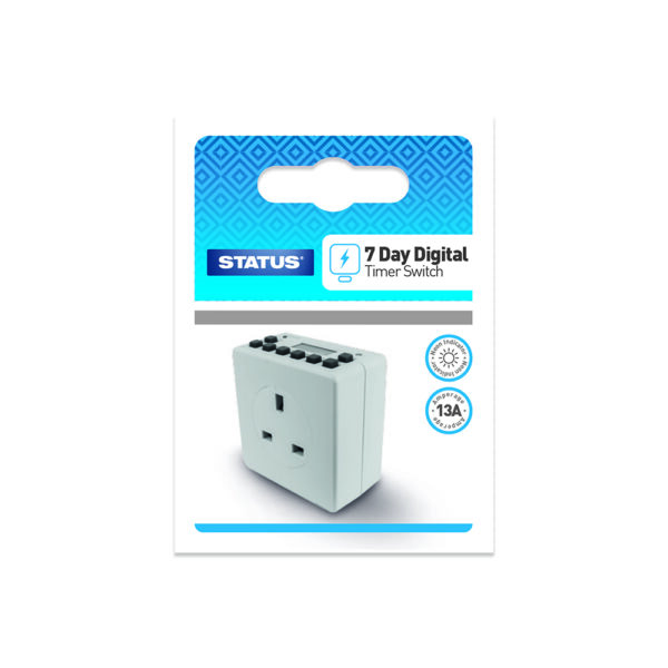 7 Day Digital Timer White