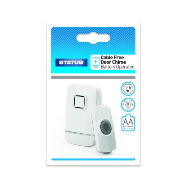 Battery Operated Door Chime - White